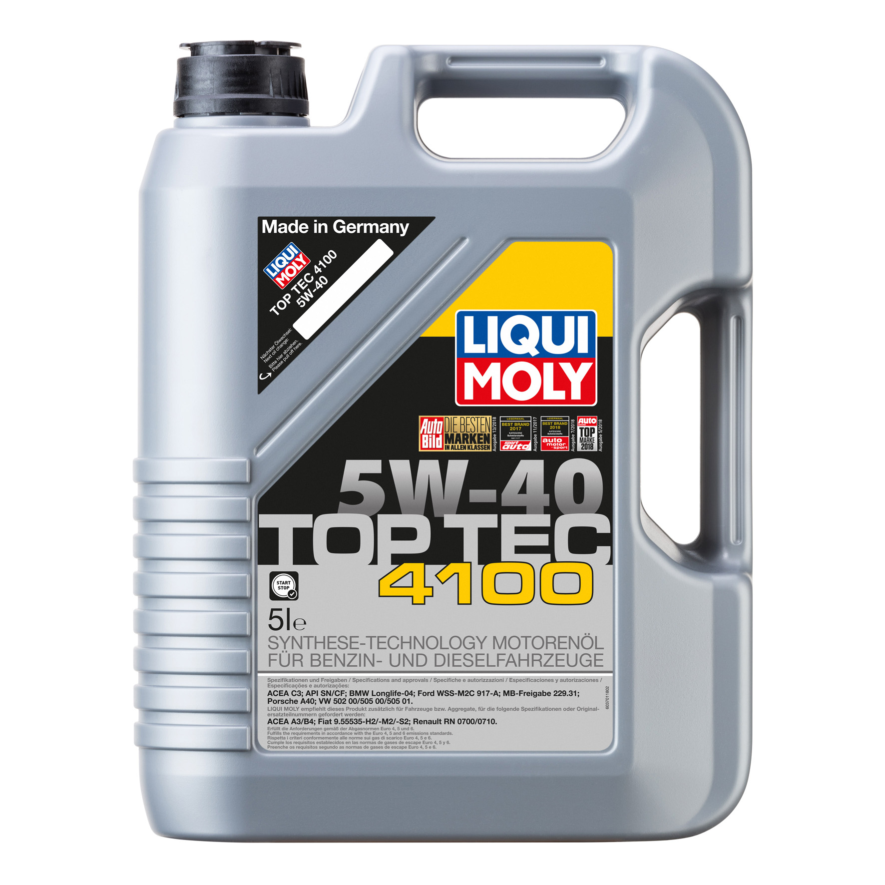 TOP TEC 4100 5W40 - Liqui Moly Nouvelle-Calédonie