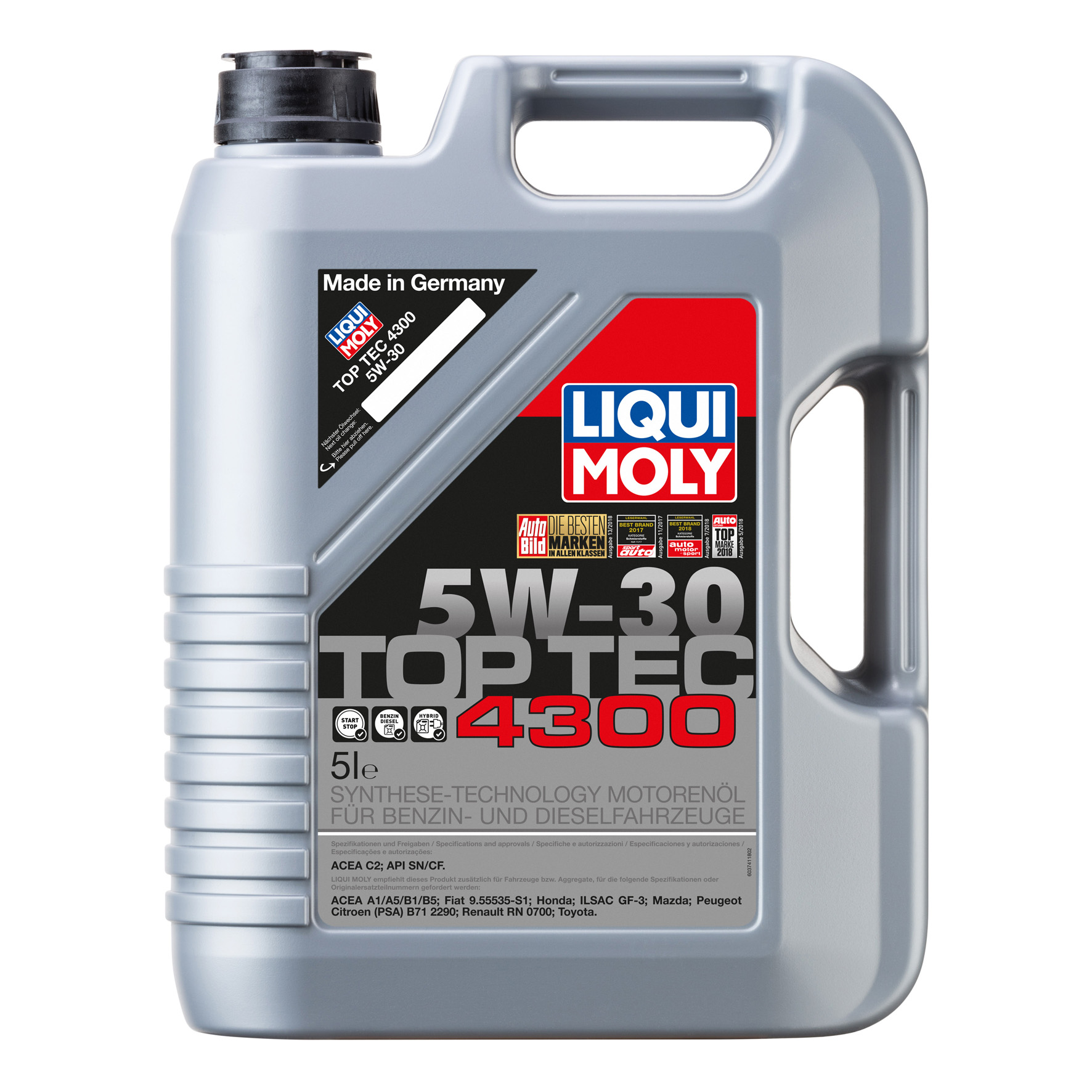 Huile Moteur TOPTEC 4300 5W30 - Liqui Moly Nouvelle-Calédonie