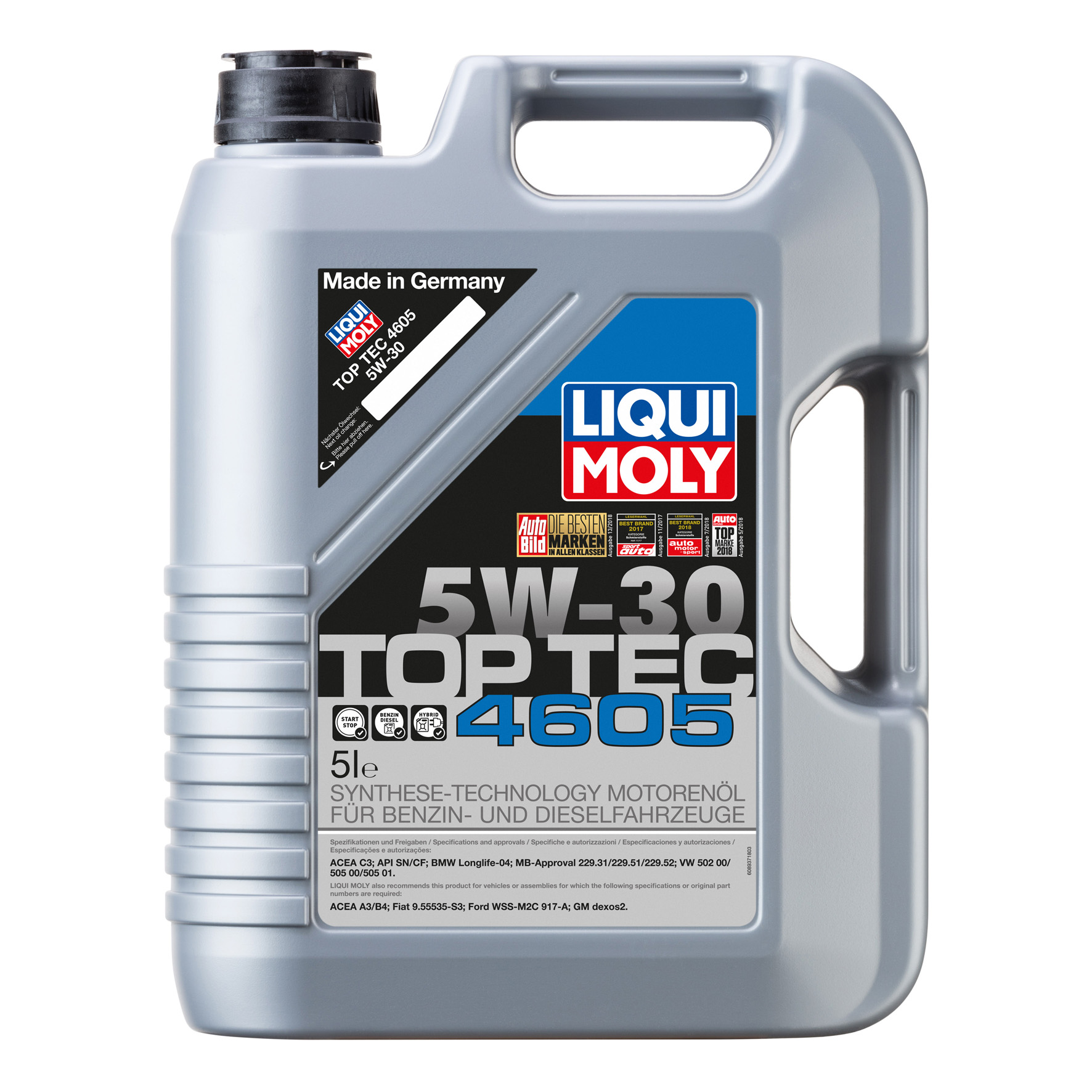 Huile Moteur TOPTEC 4605 5W-30 - Liqui Moly Nouvelle-Calédonie